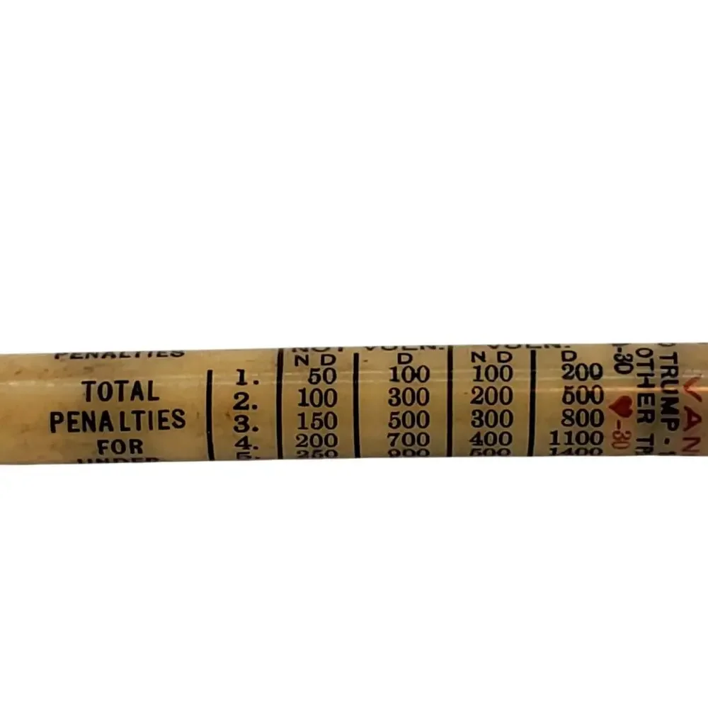 Vintage Vanco Bridge Card Game Scoring Celluloid Mechanical Pencil